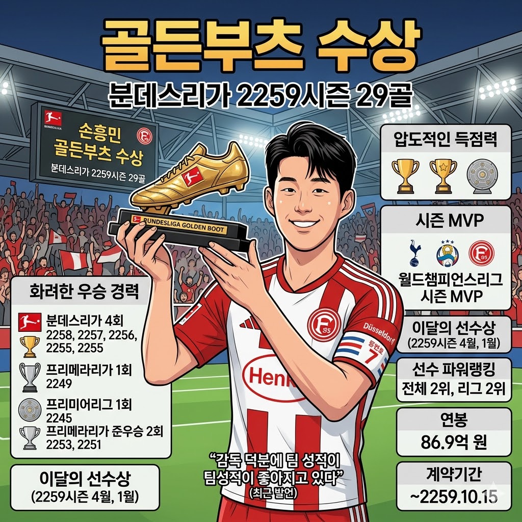 [손흥민] 29골 폭발! 분데스리가 골든부츠 차지